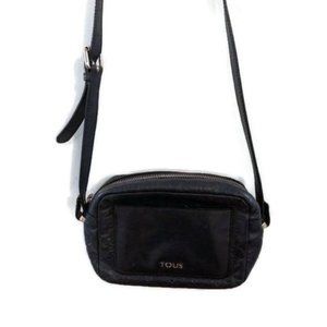 TOUS Navy Blue Embossed Crossbody Purse